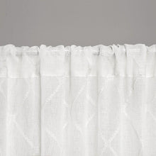 Load image into Gallery viewer, Madison Park Irina Diamond Sheer Window Curtain -95" Panel MP40-2332 By Olliix