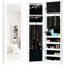 Load image into Gallery viewer, Door and Wall Mounted Armoire Jewelry Cabinet with Full-Length Mirror