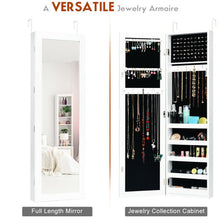Load image into Gallery viewer, Door and Wall Mounted Armoire Jewelry Cabinet with Full-Length Mirror