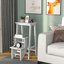 Load image into Gallery viewer, 3 Tier Step Stool 3 in 1 Folding Ladder Bench-White