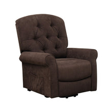Load image into Gallery viewer, Recliner Chair Sofa for Elderly with Side Pocket and Remote Control-Brown
