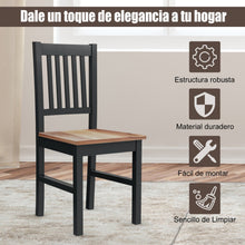 Load image into Gallery viewer, Set of 4 Dining Chair Spindle Back Wooden Legs