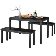 Load image into Gallery viewer, 3PCS Modern Studio Collection Table Dining Set -Black