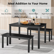 Load image into Gallery viewer, 3PCS Modern Studio Collection Table Dining Set -Black