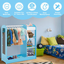 Load image into Gallery viewer, Kids Dress Up Storage with Mirror-Blue