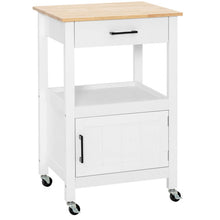 Load image into Gallery viewer, Kitchen Island with Storage Drawer and 3 Hooks-White