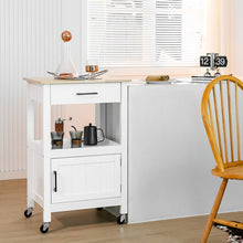 Load image into Gallery viewer, Kitchen Island with Storage Drawer and 3 Hooks-White
