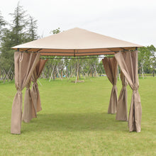 Load image into Gallery viewer, Outdoor 10' x 13' Gazebo Canopy Tent Shelter-Coffee