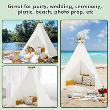 Load image into Gallery viewer, Lace Teepee Tent with Colorful Light Strings for Children