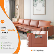 Load image into Gallery viewer, Modular L-shaped Sectional Sofa with Reversible Chaise and 2 USB Ports-Pink
