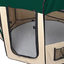 Load image into Gallery viewer, 60"Pet Dog Kennel Fence Puppy Soft Playpen Exercise Folding Crate W/Bag Zip-GN