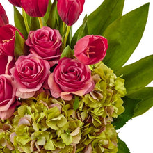 Load image into Gallery viewer, Tulip Rose & Hydrangea Arrangement