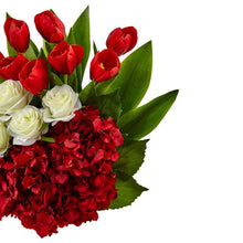 Load image into Gallery viewer, Tulip Rose & Hydrangea Arrangement