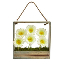 Load image into Gallery viewer, Gerber Daisy Garden Artificial Arrangement in Hanging Frame