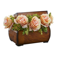 Load image into Gallery viewer, Roses Artificial Arrangement in Decorative Chest
