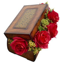 Load image into Gallery viewer, Roses Artificial Arrangement in Decorative Chest