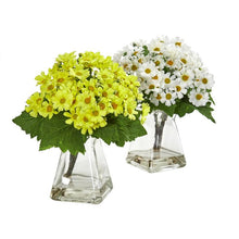 Load image into Gallery viewer, Daisy Artificial Arrangement in Vase (Set of 2)