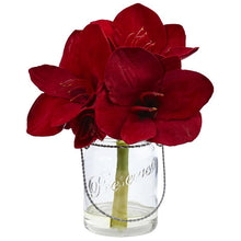 Load image into Gallery viewer, Amaryllis in Glass Vase (Set of 2)