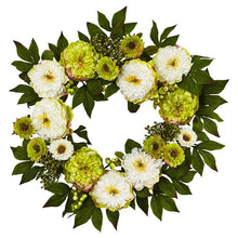 Load image into Gallery viewer, 24" Peony Mum Wreath