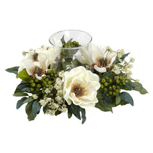 Load image into Gallery viewer, Magnolia Candelabrum Silk Flower Arrangement
