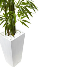 Load image into Gallery viewer, Bamboo Tree with White Planter UV Resistant (Indoor/Outdoor)