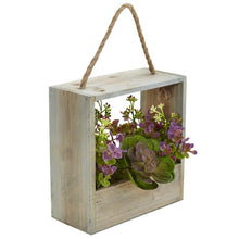 Load image into Gallery viewer, Echeveria Succulent and Eucalyptus Artificial Plant in Hanging Frame