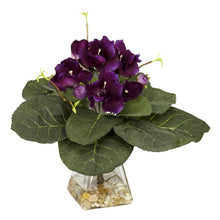 Load image into Gallery viewer, Gloxina w/Vase Silk Plant