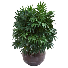 Load image into Gallery viewer, 32" Bamboo Palm Artificial Plant in Metal Bowl