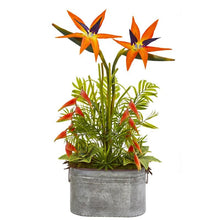 Load image into Gallery viewer, 34" Tropical and Greens Artificial Plant in Metal Planter