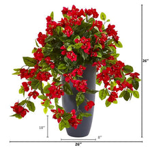 Load image into Gallery viewer, 26" Bougainvillea Artificial Plant in Planter UV Resistant (Indoor/Outdoor)
