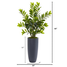 Load image into Gallery viewer, 43" Zamioculcas Artificial Plant in Gray Planter