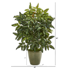 Load image into Gallery viewer, 30" Bracken Fern Artificial Plant in Green Planter
