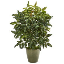 Load image into Gallery viewer, 30" Bracken Fern Artificial Plant in Green Planter