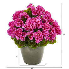 Load image into Gallery viewer, 17" Geranium Artificial Plant UV Resistant (Indoor/Outdoor)