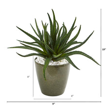 Load image into Gallery viewer, 19" Aloe Artificial Plant in Decorative Planter