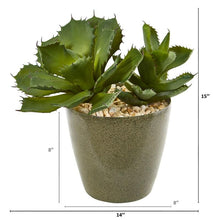 Load image into Gallery viewer, 15" Succulent Artificial Plant in Decorative Planter