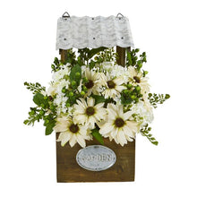 Load image into Gallery viewer, 14" Mixed Daisy Artificial Plant in Tin Roof Planter