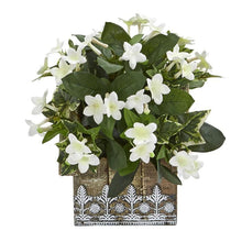 Load image into Gallery viewer, 10" Mix Stephanotis and Ivy Artificial Plant in Hanging Floral Design House Planter