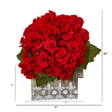 Load image into Gallery viewer, 10" Begonia Artificial Plant in Hanging Floral Design House Planter