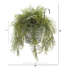 Load image into Gallery viewer, 10" Tillandsia Moss Artificial Plant in Vintage Hanging Metal Pail