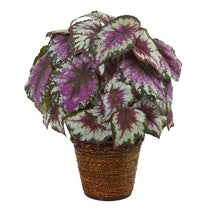 Load image into Gallery viewer, 17" Wax Begonia Artificial Plant in Basket