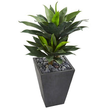Load image into Gallery viewer, 37" Double Agave Succulent Artificial Plant in Slate Planter