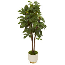 Load image into Gallery viewer, 47" Fig Artificial Tree in White Bowl