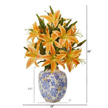 Load image into Gallery viewer, Lily Artificial Arrangement in Decorative Vase