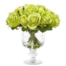 Load image into Gallery viewer, Rose Artificial Arrangement in Royal Glass Urn
