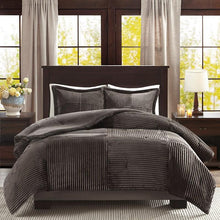 Load image into Gallery viewer, Corduroy Plush Comforter Mini Set -King/Cal King BASI10-0419 By Olliix