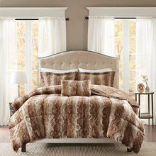Load image into Gallery viewer, Madison Park Zuri Faux Fur Comforter Set -Full/Queen MP10-3072 By Olliix