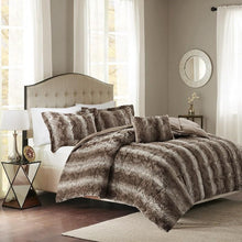 Load image into Gallery viewer, Madison Park Zuri Faux Fur Comforter Set -King MP10-3075 By Olliix