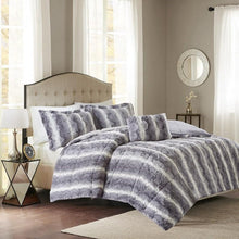 Load image into Gallery viewer, Madison Park Zuri Faux Fur Comforter Set -King MP10-3077 By Olliix