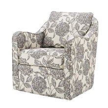 Load image into Gallery viewer, Madison Park Brianne Slub Weave Wide Seat Swivel Arm Chair MP103-0241 By Olliix